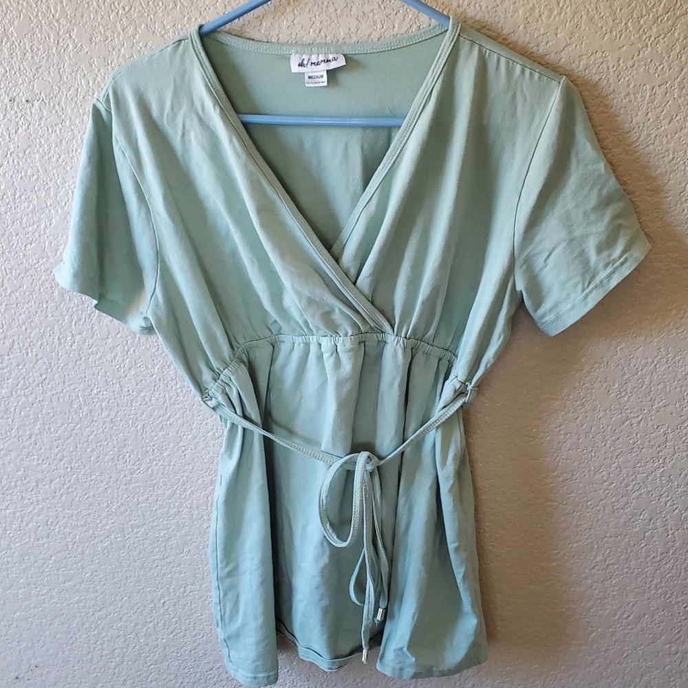 Mint Green Maternity/Nursing Shirt